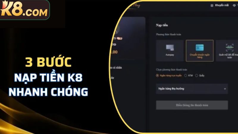 Hướng dẫn người mới c&aacute;c thao t&aacute;c nạp tiền cụ thể